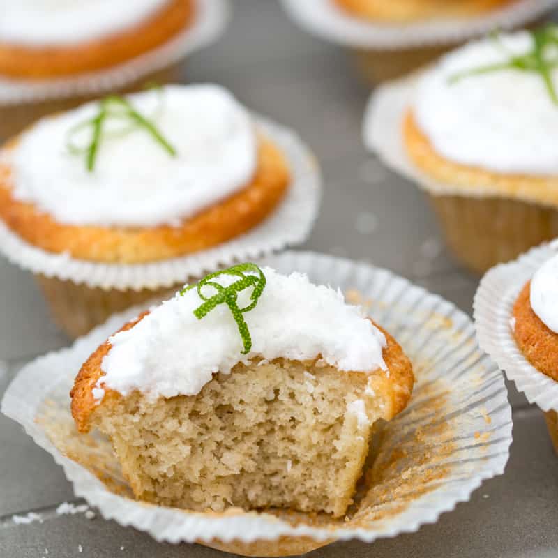 Gluten Free Coconut Lime Cupcakes