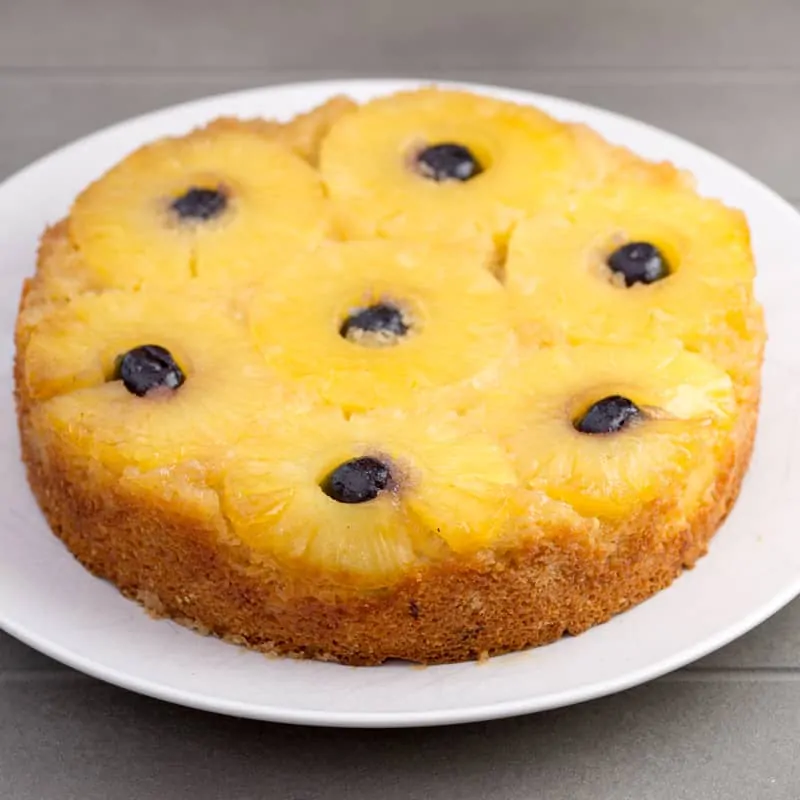 Gluten Free Pineapple Upside Down Cake - light and delicious