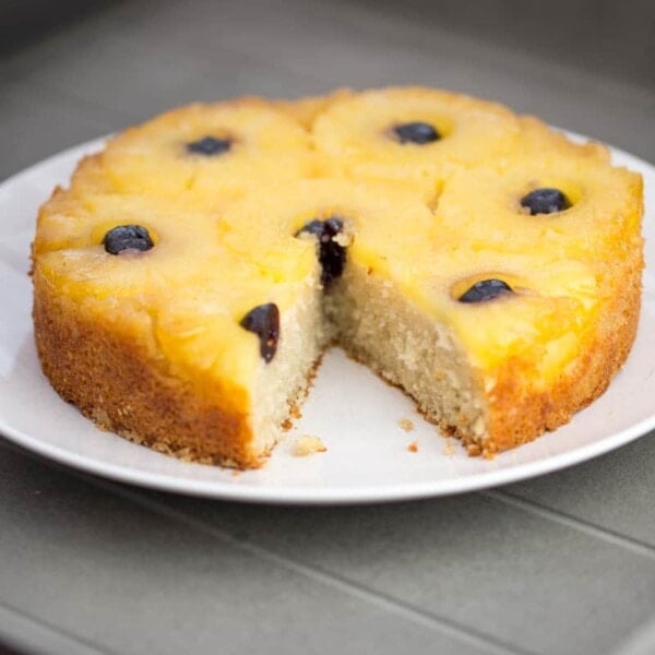 Gluten Free Pineapple Upside Down Cake - light and delicious