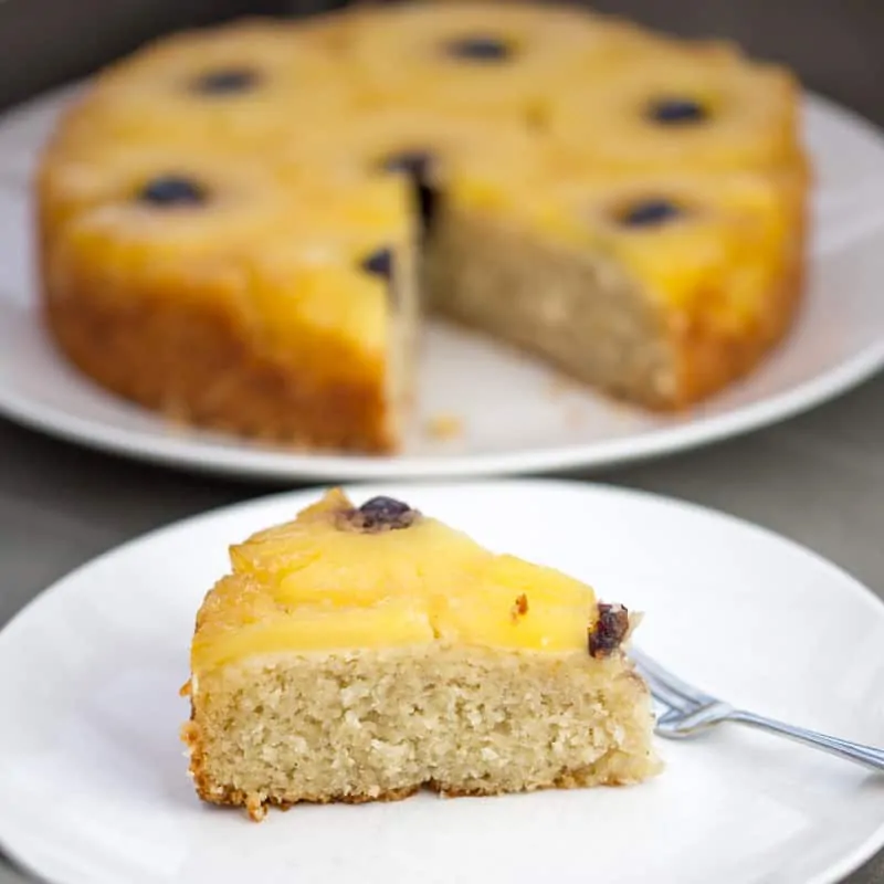 Gluten Free Pineapple Upside Down Cake - light and delicious