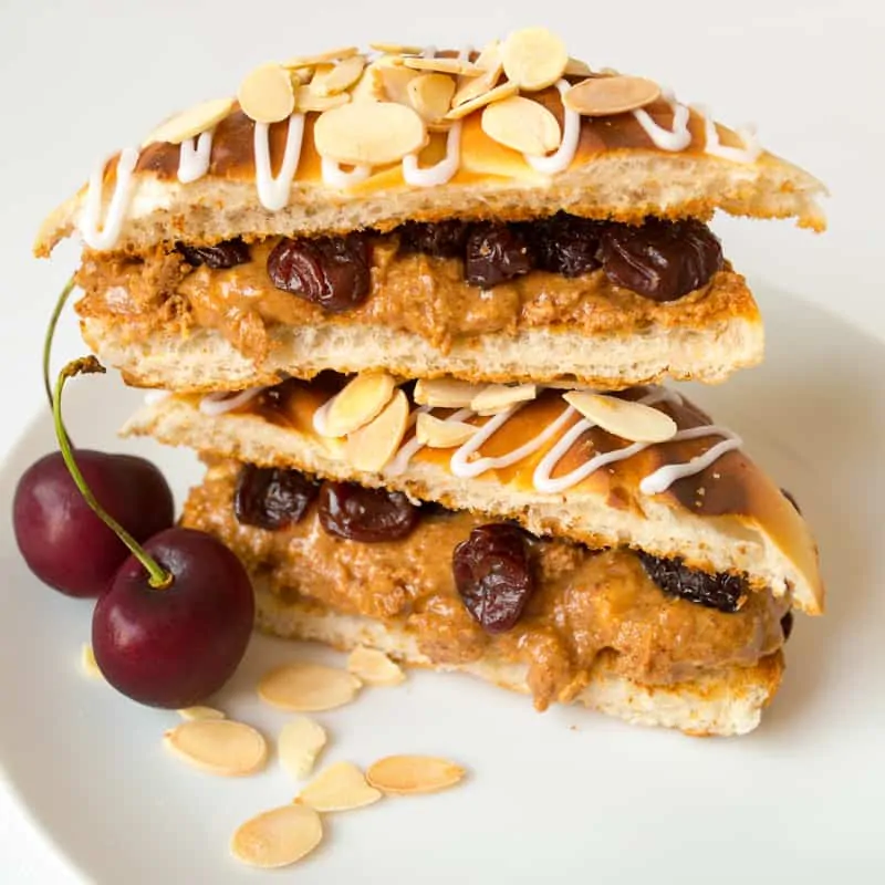 Cherry Bakewell Toastie - day 4 of my five day 'Sweet Toasties' series to brighten up your holiday breakfast.