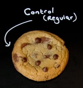 Cookie Experiment - a visual and taste test using a control cookie and 8 minor changes to ingredient or technique