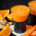 Orange, carrot and ginger HOT smoothie - a quick and healthy hot smoothie for a cold day.