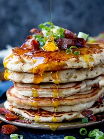 Savoury Dinner Pancakes with Chilli Butter. These Savoury Pancakes would make great street food!  Simple and quick to make - great for a speedy dinner!