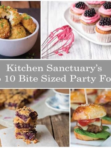 10 bite sized party foods by Kitchen Sanctuary
