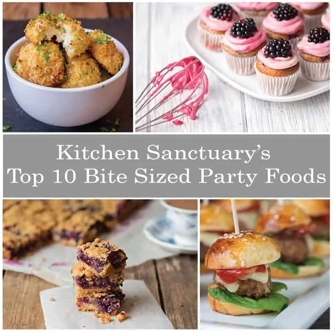 10 bite sized party foods by Kitchen Sanctuary