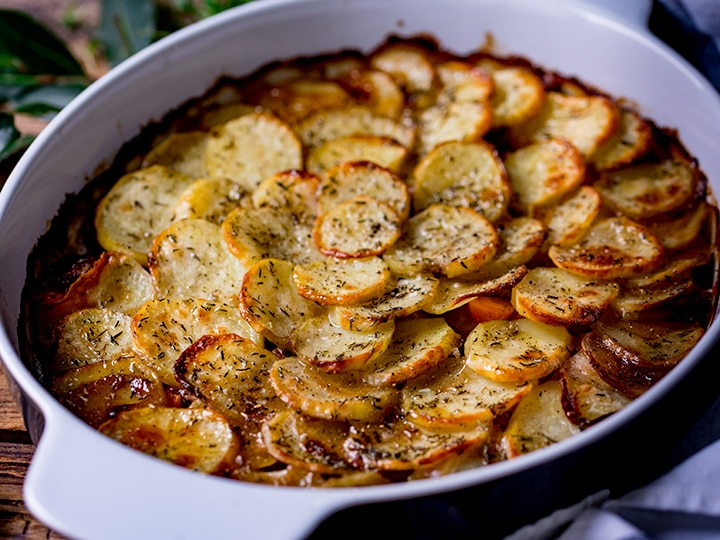 Close up of Lancashire hotpot