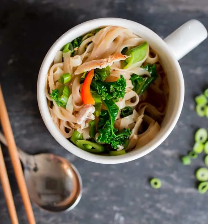 Homemade Chicken and Vegetable Pot Noodle (Instant Noodles) - A great packed lunch alternative for work. Just add boiling water!