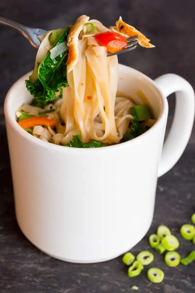 Homemade Chicken and Vegetable Pot Noodle (Instant Noodles) - A great packed lunch alternative for work. Just add boiling water!