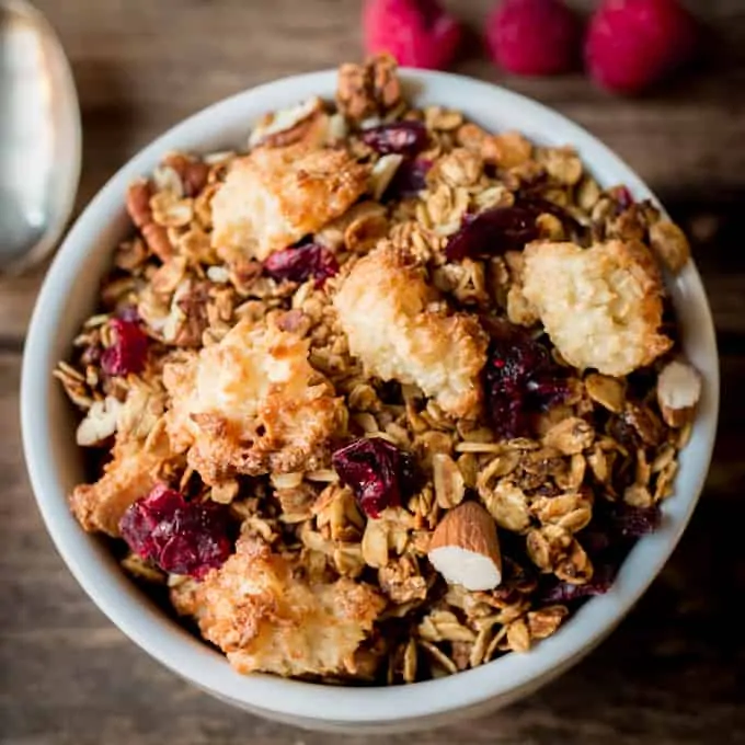 Coconut Macaroon Granola - Hands-down the best granola I've ever tasted. Gluten free too!