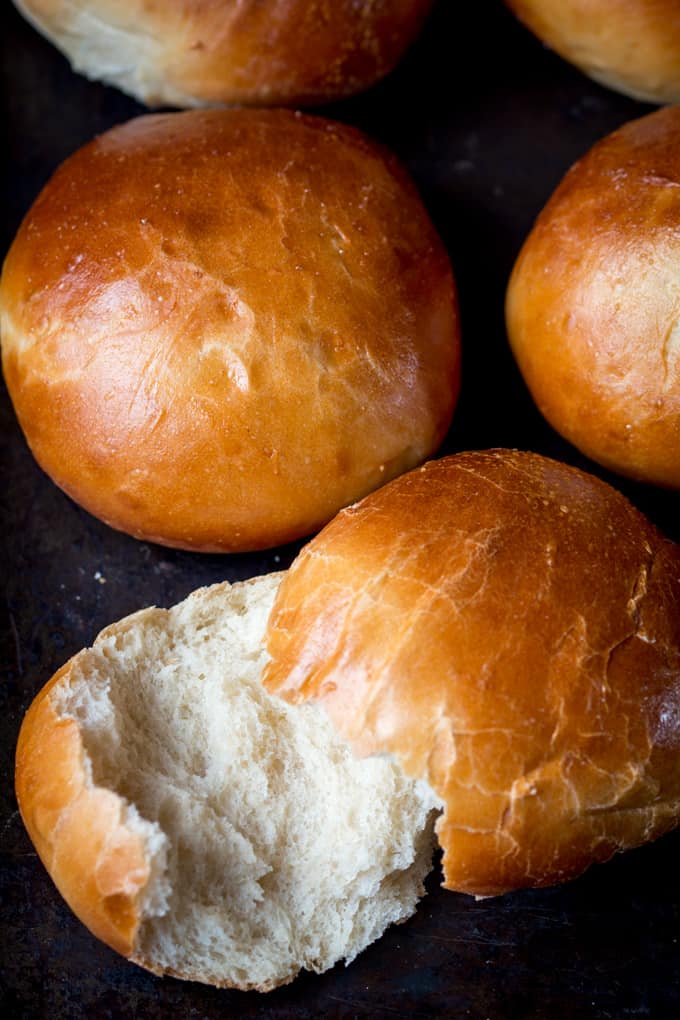 These buns are light, not overly sweet, and the perfect vessel for a homemade juicy burger