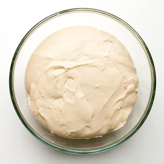 Risen Brioche Dough in a bowl