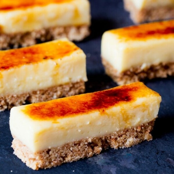 These Crème Brulee Bars are smooth, creamy and delicious - with a biscuit base and a crunchy sugar topping.