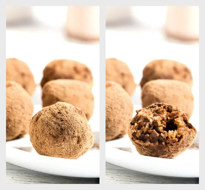 Tropical Truffles - made from the 'chocolate coconut bar' making leftovers 