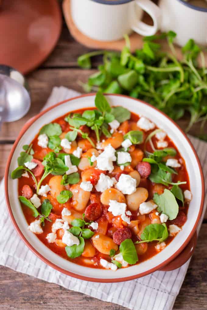20 Minute Butterbean  Chorizo   Feta Soup - 4