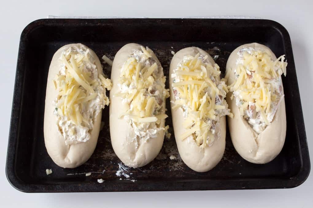 Creamy Garlic   Mushroom Stuffed Bread Rolls - 54