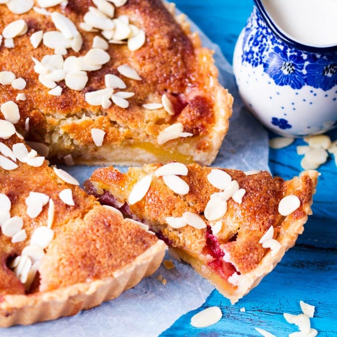 Peach and Almond Tart - so good served warm with a glug of thick cream.