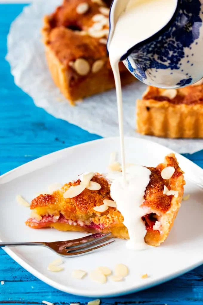 Peach and Almond Tart - so good served warm with a glug of thick cream.