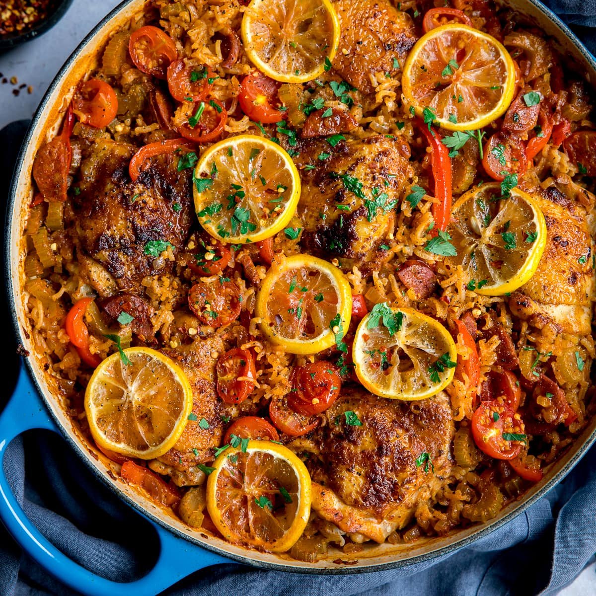 One Pot Spanish Chicken and Rice - Jo Cooks