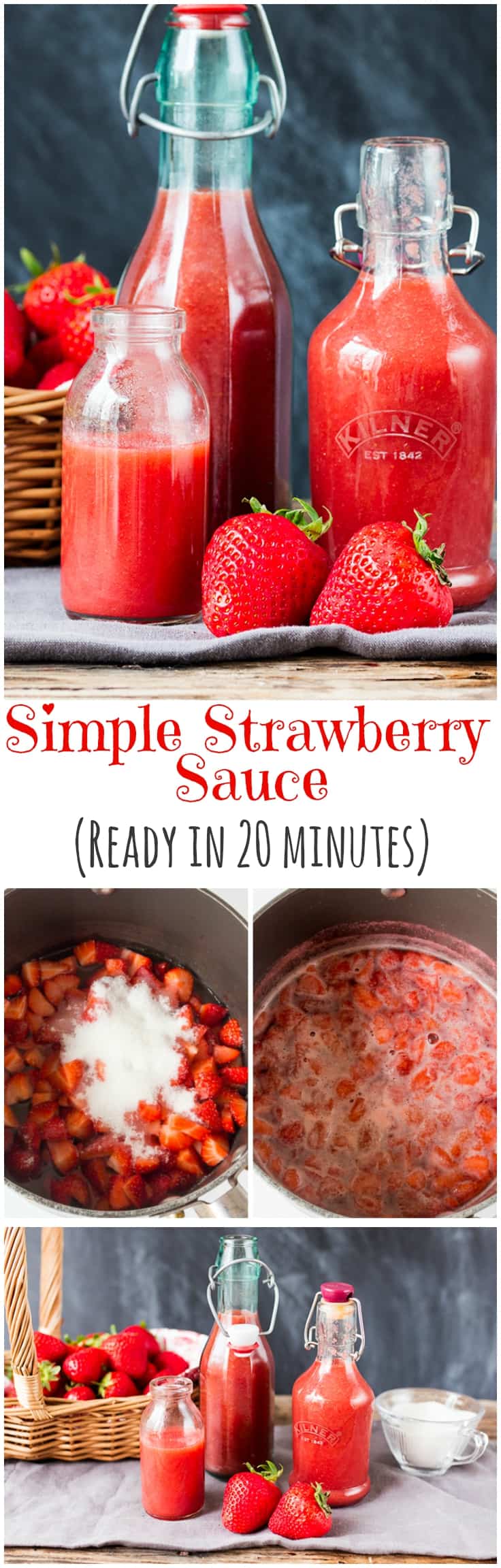 Simple Strawberry Sauce - use on ice cream, in popsicles, on granola - you can even use it as cordial.