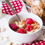 White Chocolate Coconut Cashew Granola, A wholesome and tasty granola - made using delicious homemade white-chocolate-coconut-cashew-butter.