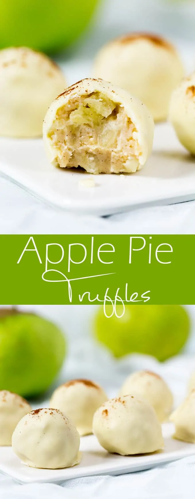 These apple pie truffles really do taste like apple pie! So delicious, and no baking required!