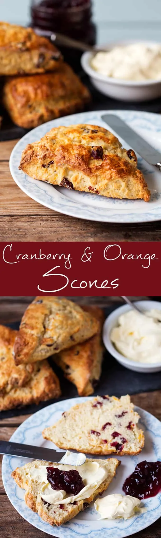 Cranberry and Orange Scones - Zesty, light and fluffy. So good with a dollop of clotted cream!