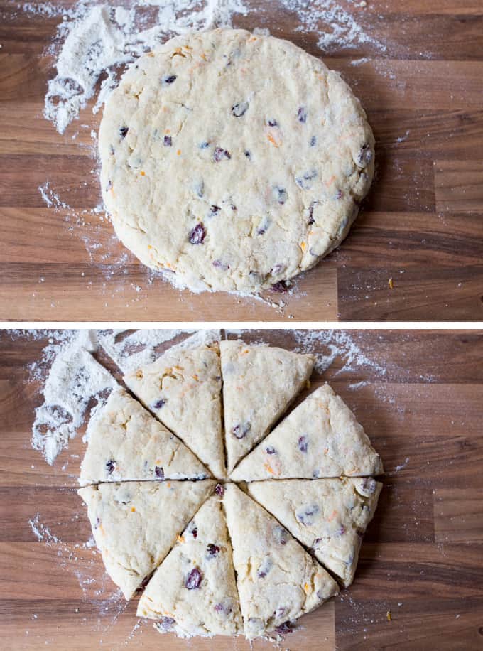 Cranberry and Orange Scones - Zesty, light and fluffy. So good with a dollop of clotted cream!