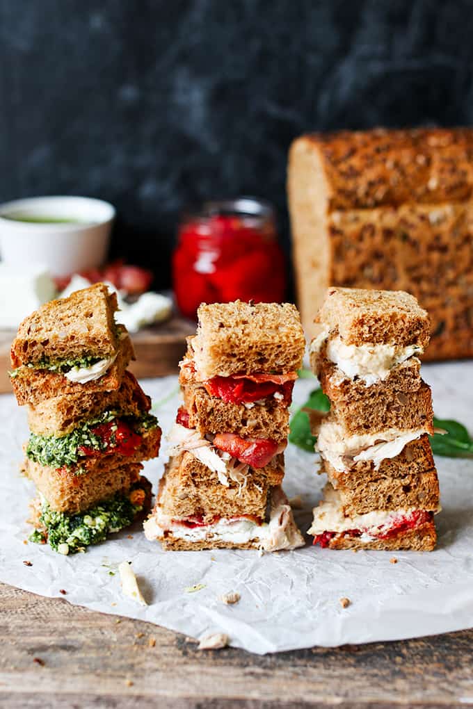 The 9-combination sandwich - Six fillings arranged in a certain way to give you 9 different bites of flavour!
