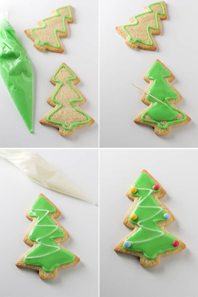 Sugar Cookies with Easy Icing. How to make christmas sugar cookies with simple icing.