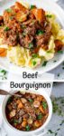 Comforting Beef Bourguignon in a delicious rich sauce