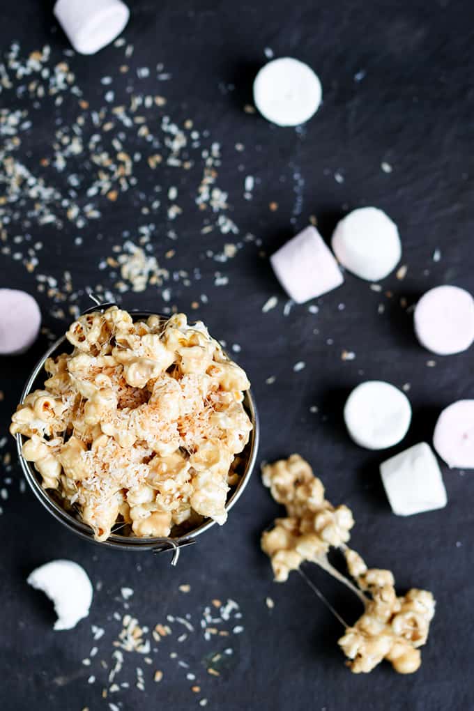 Popcorn 3-ways - Snickers, Marshmallow & Coconut and Savoury Spice.