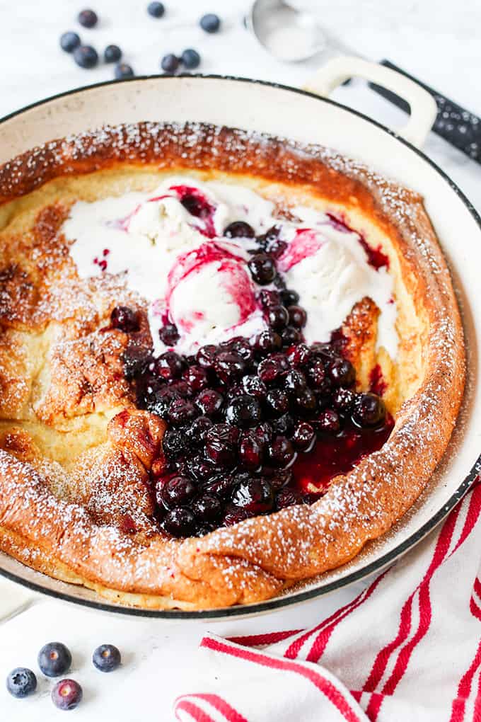Oven Cooked Dutch Pancake with Easy Blueberry sauce - 45