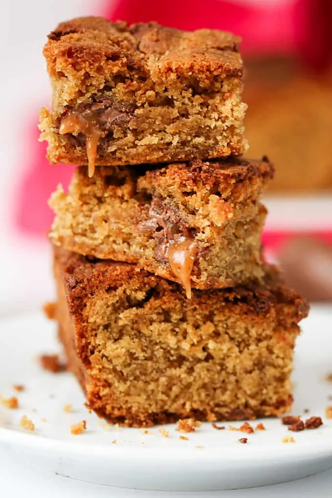 Completely indulgent, these chocolate caramel blondies with swirls of Nutella hit the spot like nothing else!