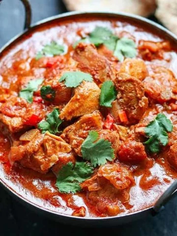 A simple made-from-scratch curry, slow cooked to intensify the heat and flavour.