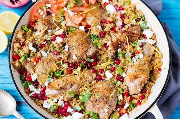 One-Pot Chicken and Couscous with Feta - Nicky's Kitchen Sanctuary