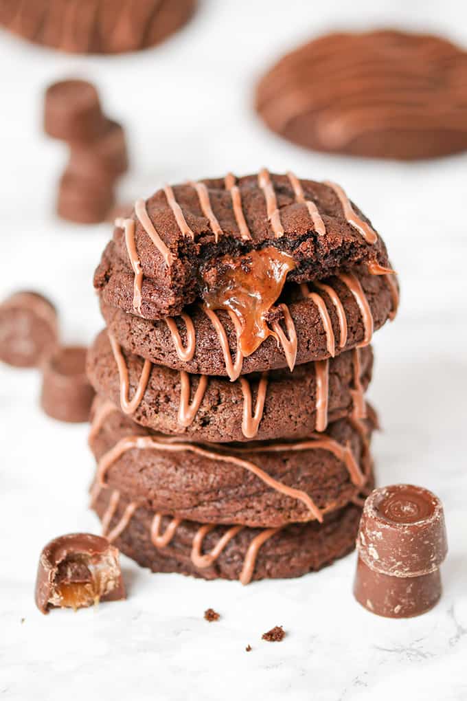 Gooey Rolo Stuffed Cookies - 43