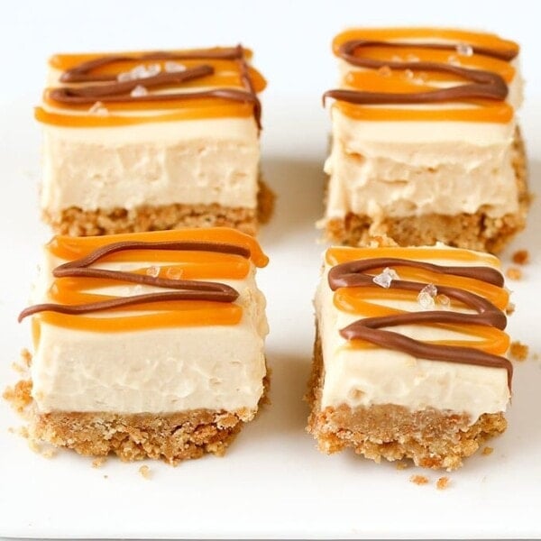 No-bake Salted Caramel Cheesecake bites - great for parties!