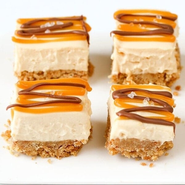 No-bake Salted Caramel Cheesecake bites - great for parties!