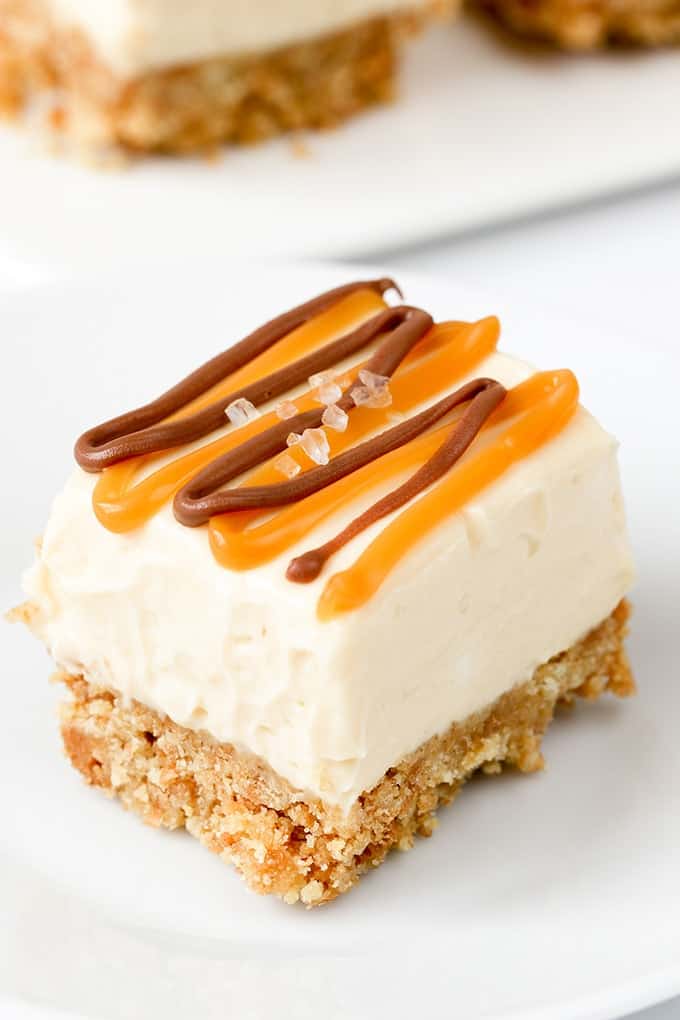 No Bake Salted Caramel Cheesecake Bites - 90