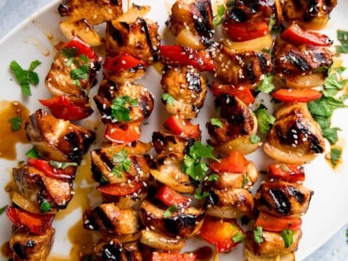 Honey Garlic Chicken Skewers - Nicky's Kitchen Sanctuary