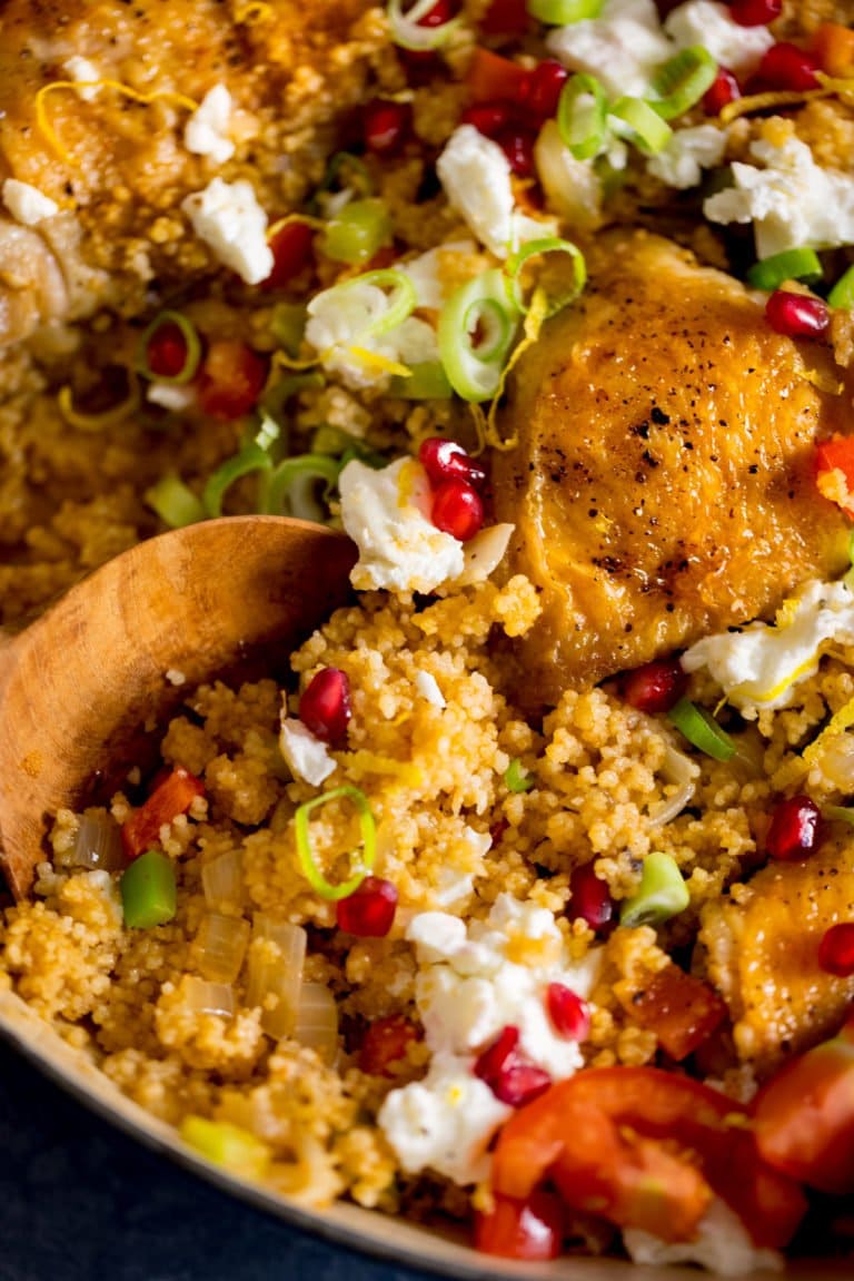 One-Pot Chicken and Couscous with Feta - Nicky's Kitchen Sanctuary