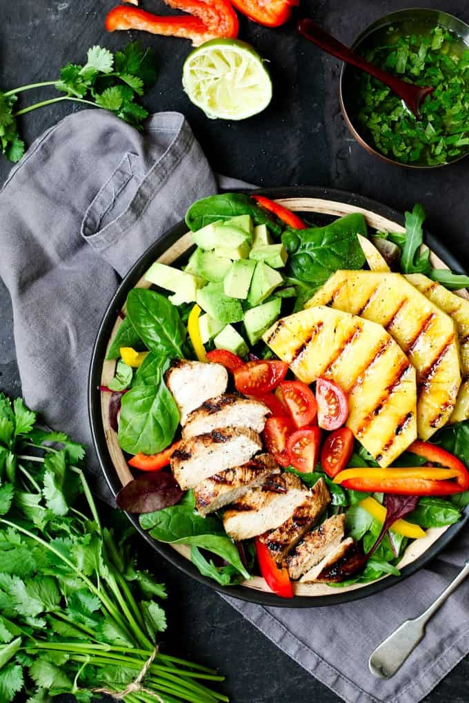 Hawaiian Chicken Salad with Coriander Lime Vinaigrette - 78