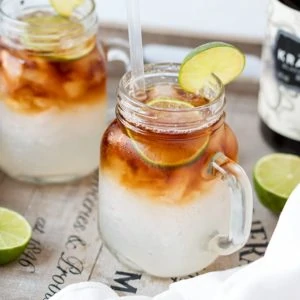 Dark 'N' Stormy - a delicious blend of spiced rum, ginger beer and lime - easy and delicious!