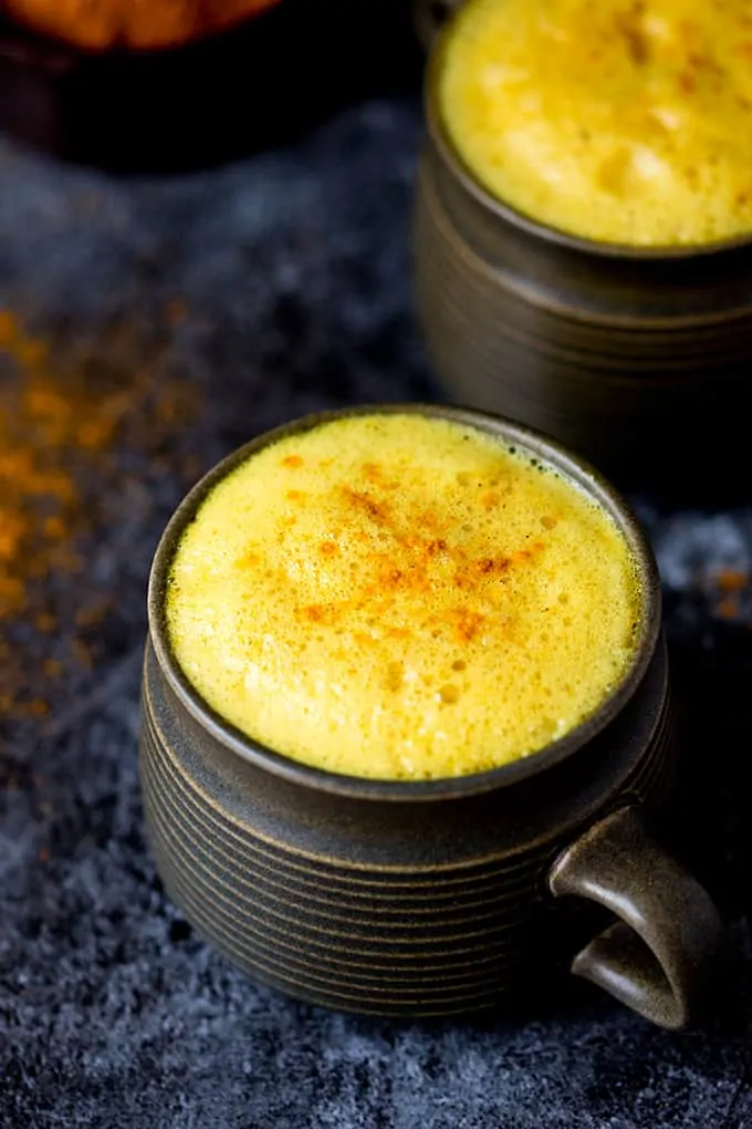 Turmeric Latte with Coffee - delicately spiced and comforting but with a little caffeine kick!