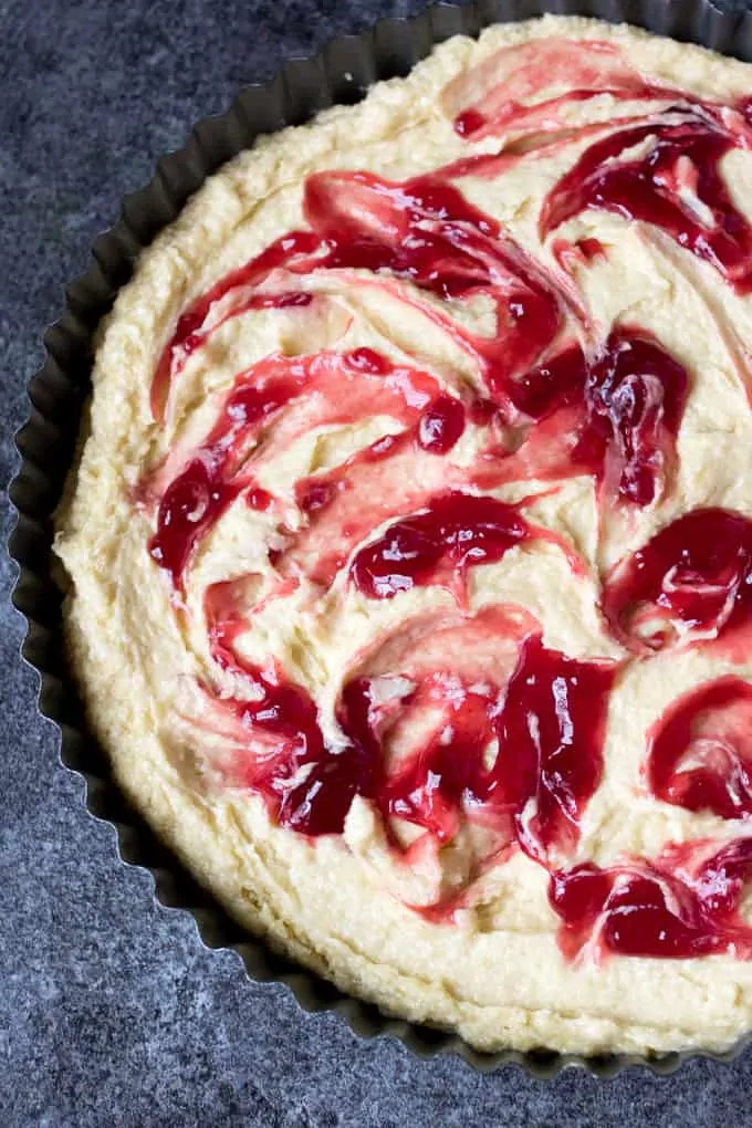 Cherry Almond Tart prep