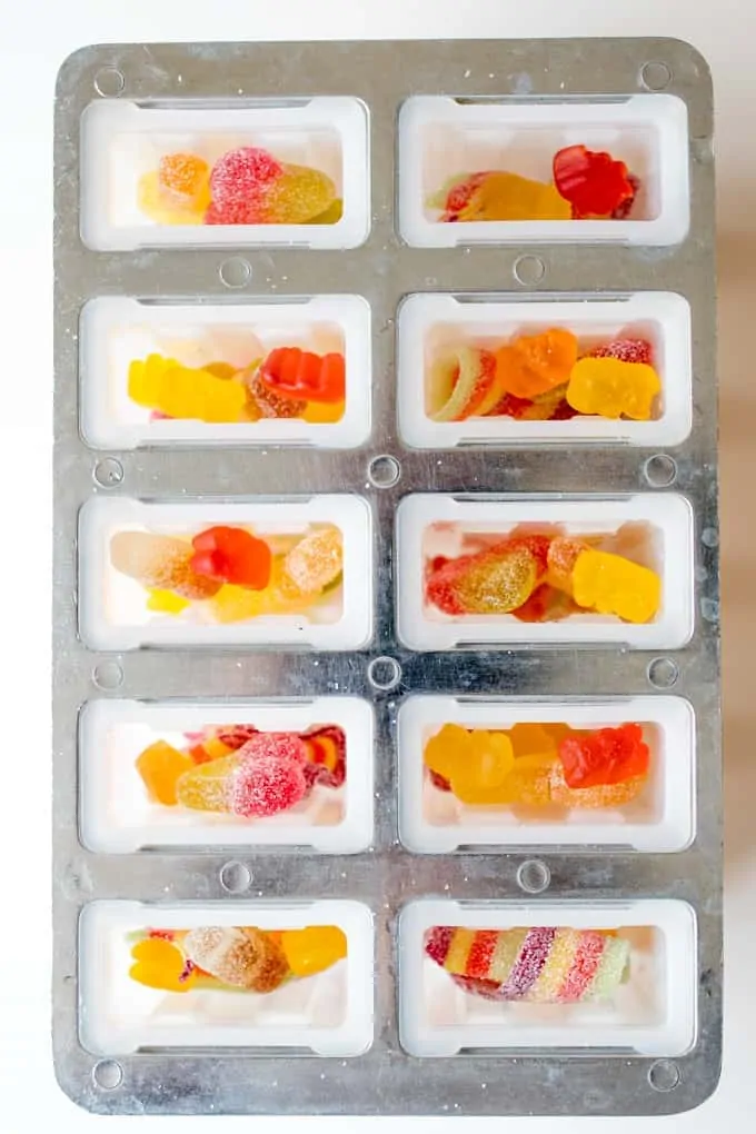 these pick and mix candy popsicles are pretty naughty, but they’re so much fun for treat day!