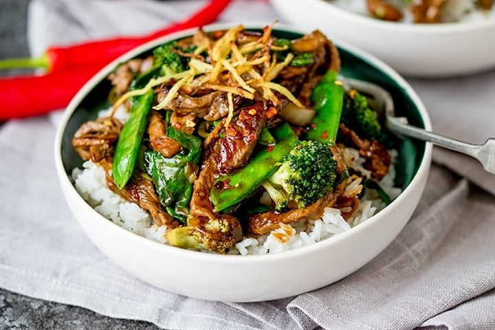 Spicy Ginger Beef Stir Fry plus video - Nicky's Kitchen Sanctuary