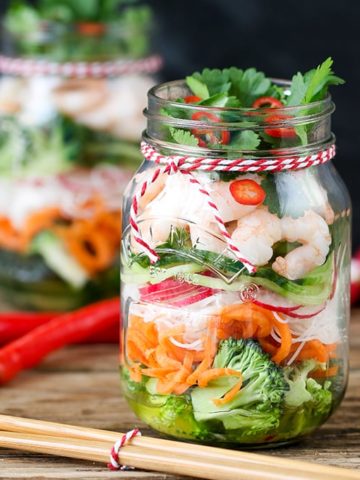 Thai Prawn Spiralizer Salad - a lighter lunch with bags of flavour!