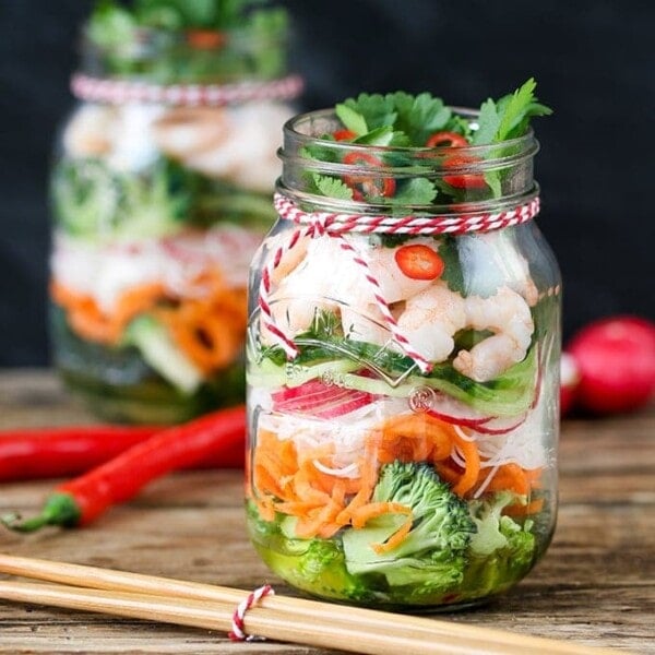 Thai Prawn Spiralizer Salad - a lighter lunch with bags of flavour!